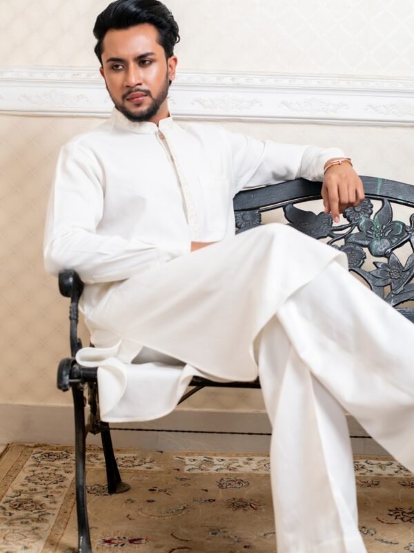 Premium Men’s White Panjabi