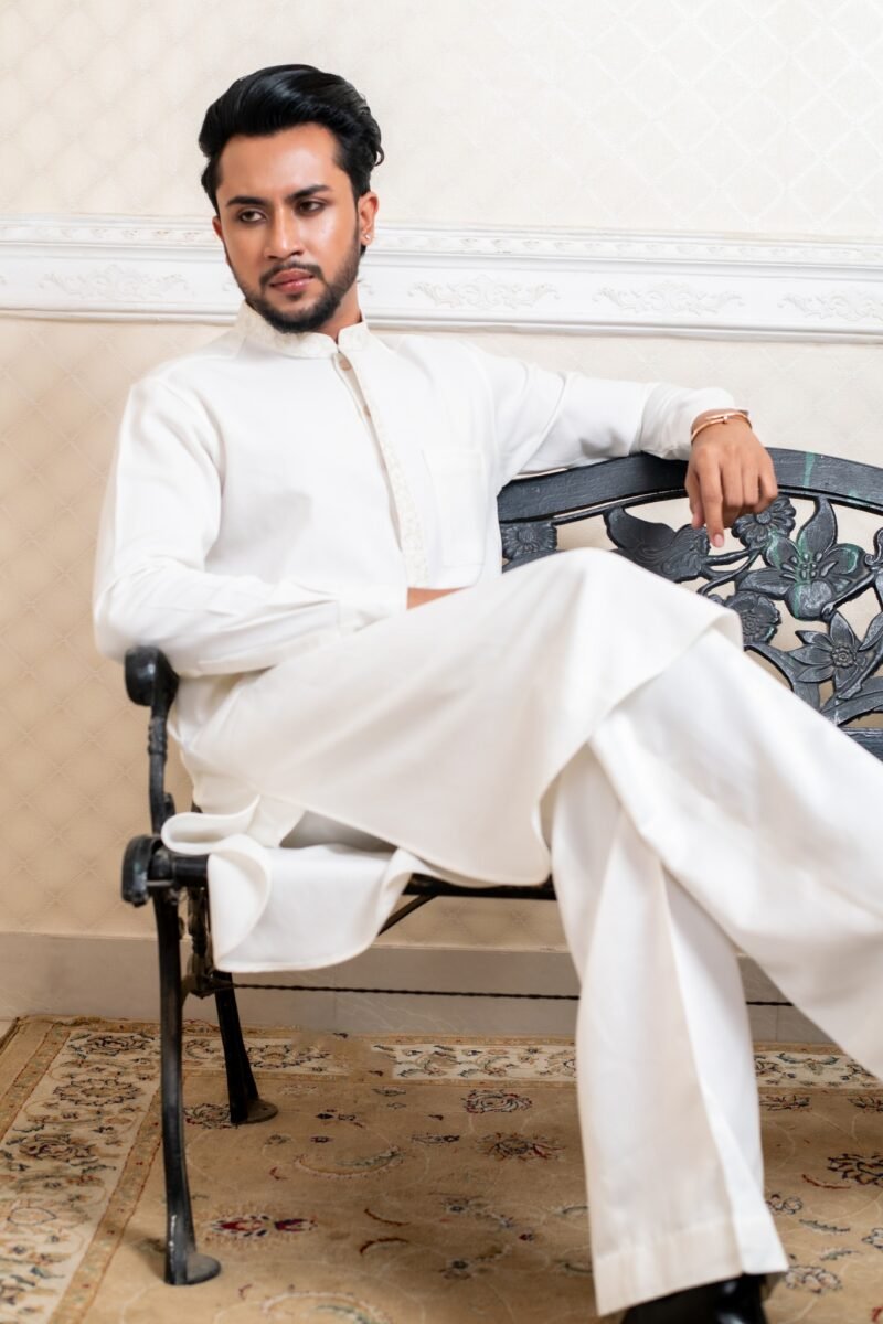 Premium Men’s White Panjabi