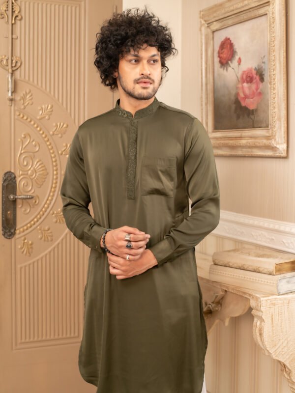 Men’s Dark Olive Panjabi