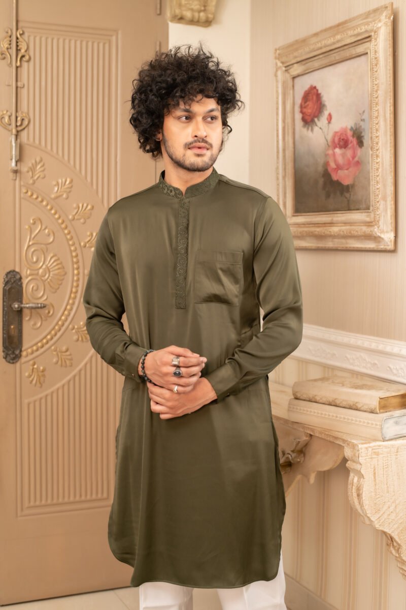 Men’s Dark Olive Panjabi